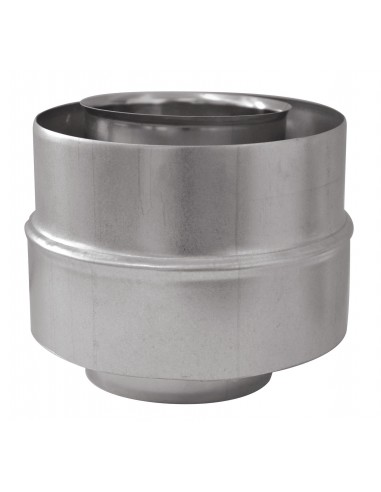 Adaptateur 80/130 mm vers concentrique pellets inox 80/125 Version 2