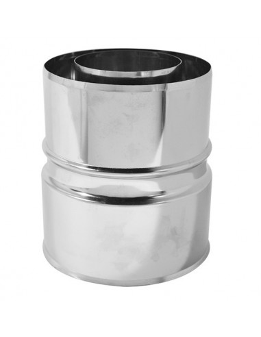 Adaptateur 80/130 mm vers concentrique pellets inox Version 1
